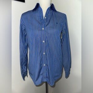 Ralph Lauren Blue and White Striped Button Up